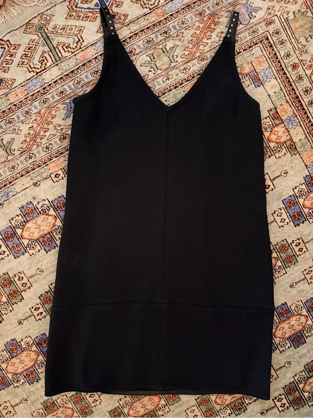 Helmut Lang Black V-Neck Slip Mini Dress - Picture 2 of 5